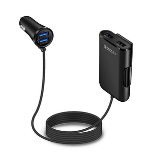 4 Port USB QC 3.0 Car Charger For Front Back Seat