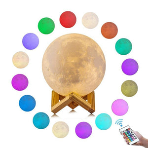 16 color LED Moon Lamp