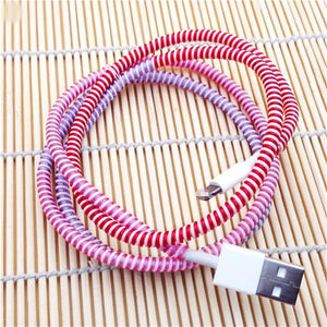 10Pcs Spiral USB Charging Cable Protection Wrap