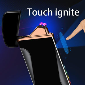 Double Arc Electronic Plasma USB Lighter with Touch Ignite