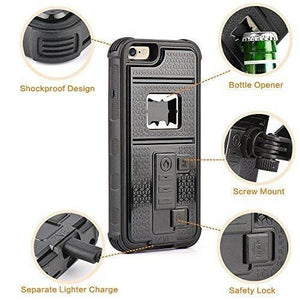 Multifunctional Lighter Case Cover with Builtin Bottle Opener For iPhones